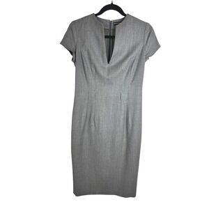 Ralph Lauren Black Label Gray Tailored Sheath Dress Women's Size 4 Career Luxury